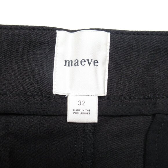 Anthropologie Maeve Bombshell Cuff Capri Pants Black 32 - Picture 10 of 11